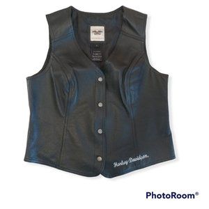 Women's Large L Harley-Davidson Leather Vest 98197-11VW